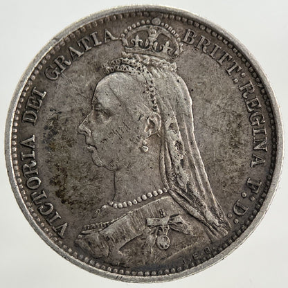 1887 Victoria Sixpence Silver Coin | Very High Grade
