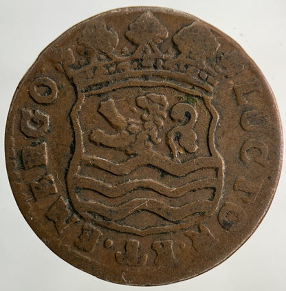 1736 Netherlands Zeelandia 1 Duit Coin | Fine Collectable Grade