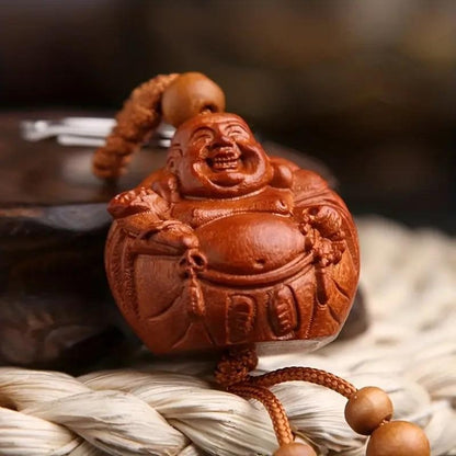 Laughing Buddha Buddhism Shaped Keyring Premium Keychain Gift UK