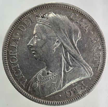 1893 Victoria Half - Crown Silver Coin | Very High Grade