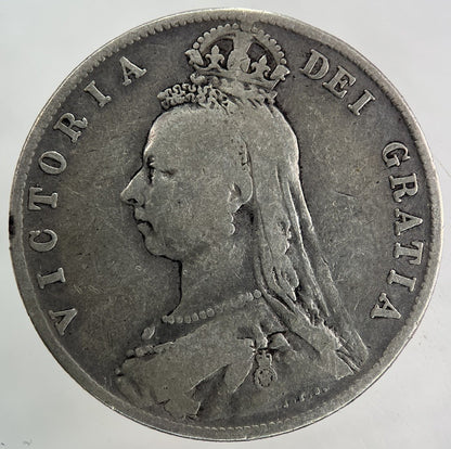 1890 Victoria Half - Crown Silver Coin | Collectable Grade