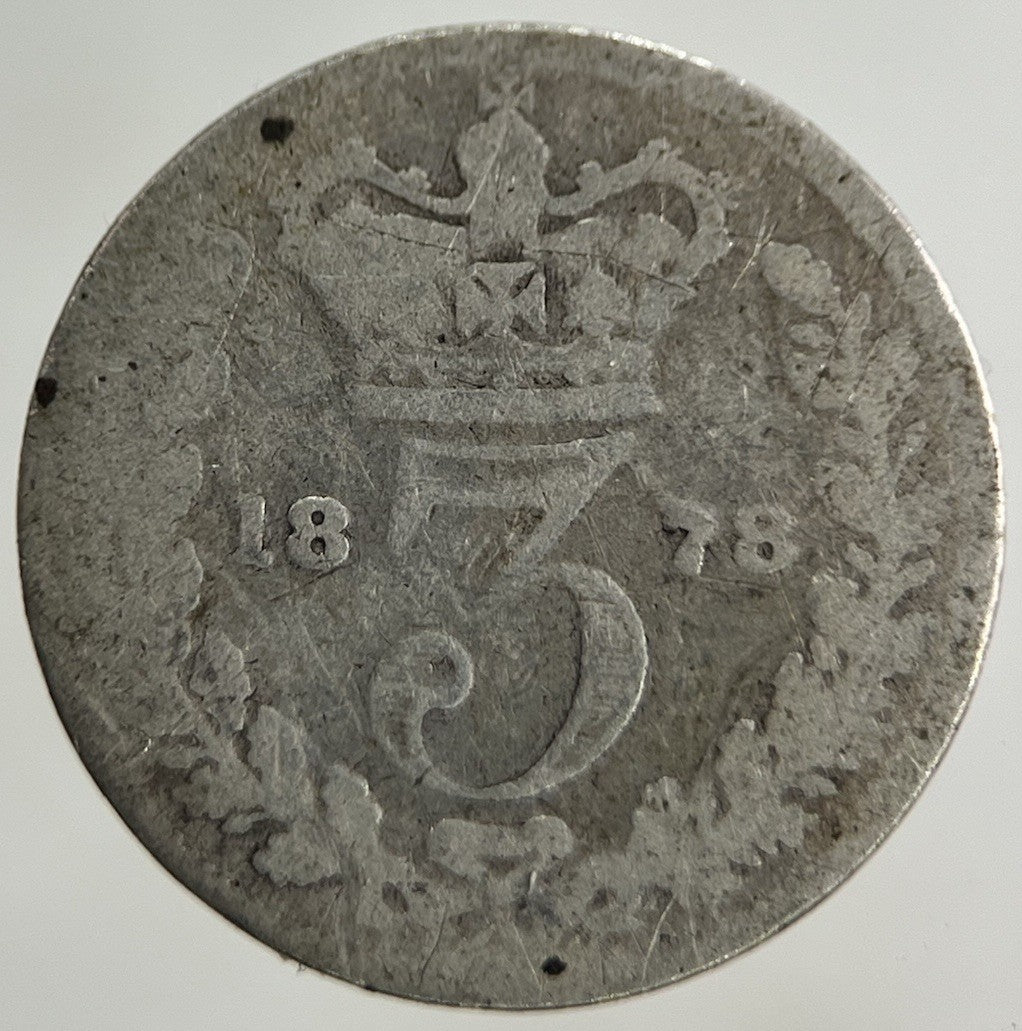 1878 Victoria Threepence Silver Coin | Collectable Grade