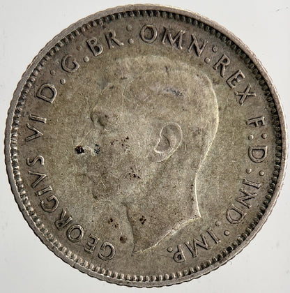 1943 - S Australia Sixpence Silver Coin | Fine Collectable Grade | a6442