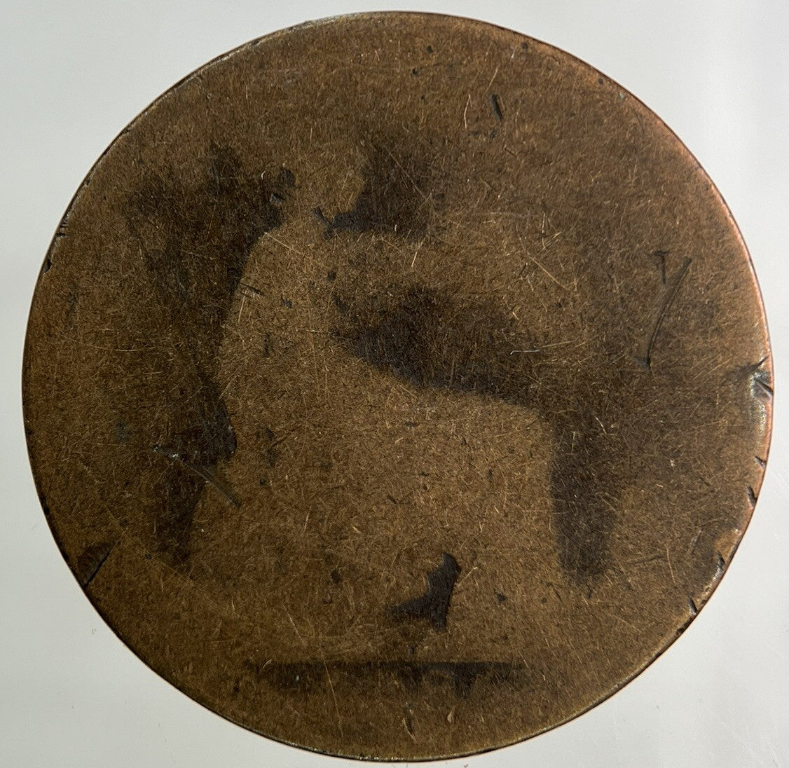1886 Victoria Half - Penny Coin | Worn Grade