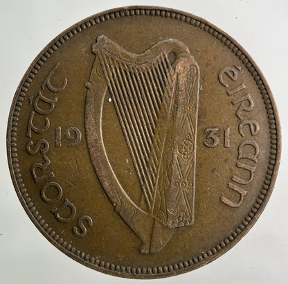 1931 Irish One Penny Coin | Collectable Grade