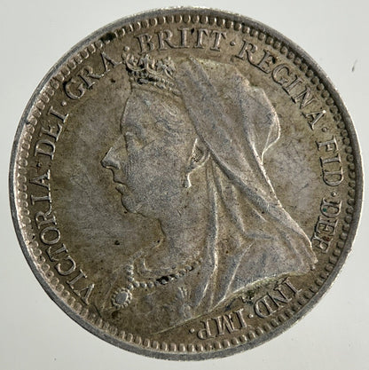 1893 Victoria Threepence Silver Coin | Very Fine Grade