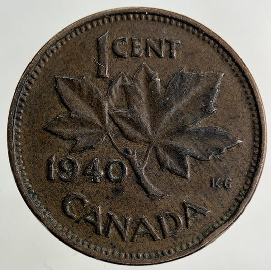 1940 Canada One Cent Coin | Fine Collectable Grade