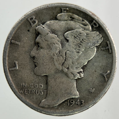 1943 US USA Mercury Dime Silver Coin | Collectable Grade