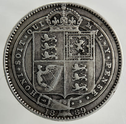 1889 Victoria Shilling Silver Coin | Fine Collectable Grade