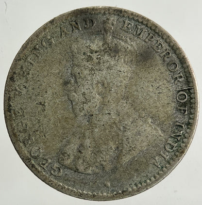 1925 Ceylon 10 Cents Silver Coin | Fair Grade