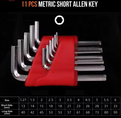 11 PCS Metric Hex Allen Key Expert Set Allan Alan Alen 1.27mm - 6mm Hex Keys Set