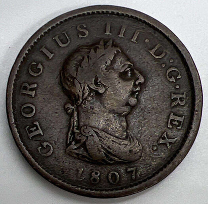 1807 George III Penny | British Copper Coin | Fine Collectable Grade | a1186 Classic World Coins