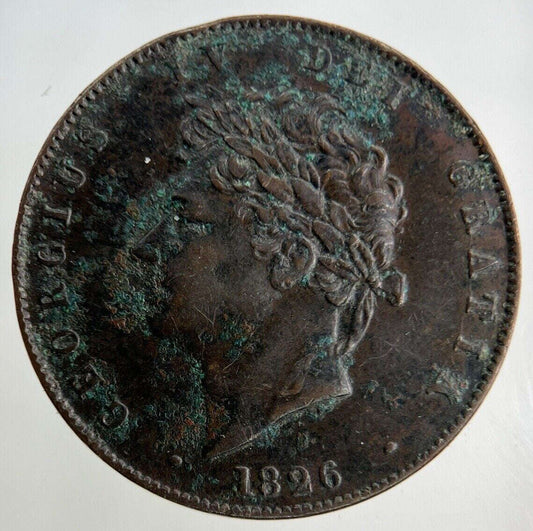 1826 George IV Half-Penny Coin | Very High Grade Classic World Coins