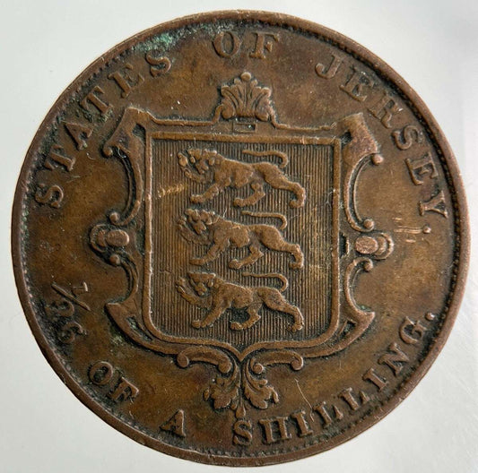 1851 Jersey 1/26 One Twenty Sixth Of A Shilling Coin | Very High Grade
