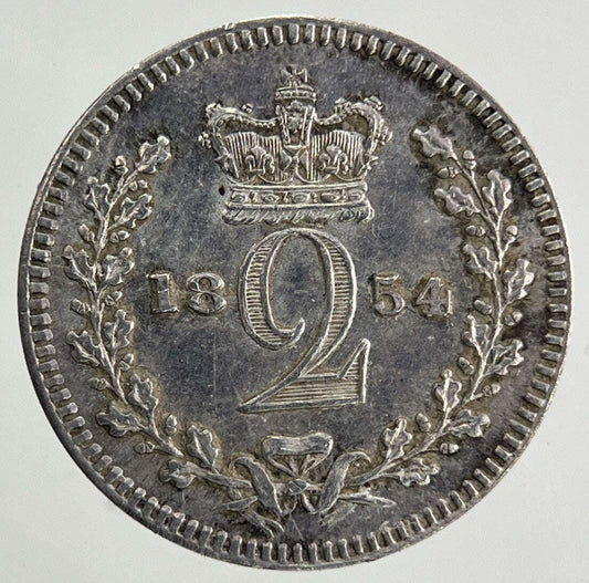 1854 Victoria Maundy Two-Pence Silver Coin | Very High Grade Classic World Coins