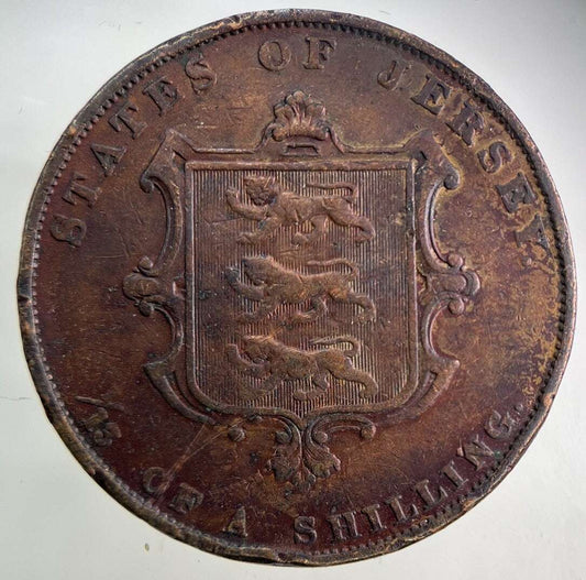 1858 Jersey 1/13 One Thirteenth Of A Shilling Coin | Collectable Grade