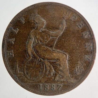 1887 Victoria Half-Penny Coin | Collectable Grade Classic World Coins