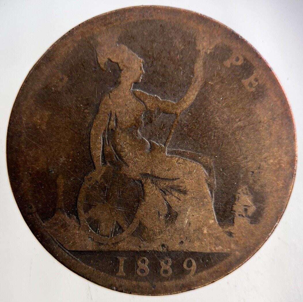 1889 Victoria One Penny Coin | Collectable Grade