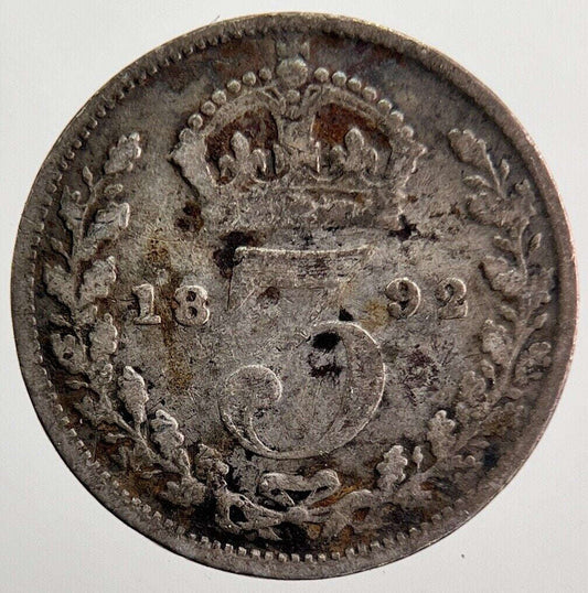1892 Victoria Threepence Silver Coin | Collectable Grade | a7220 Classic World Coins