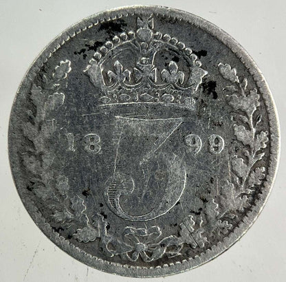 1899 Victoria Threepence Silver Coin | Collectable Grade