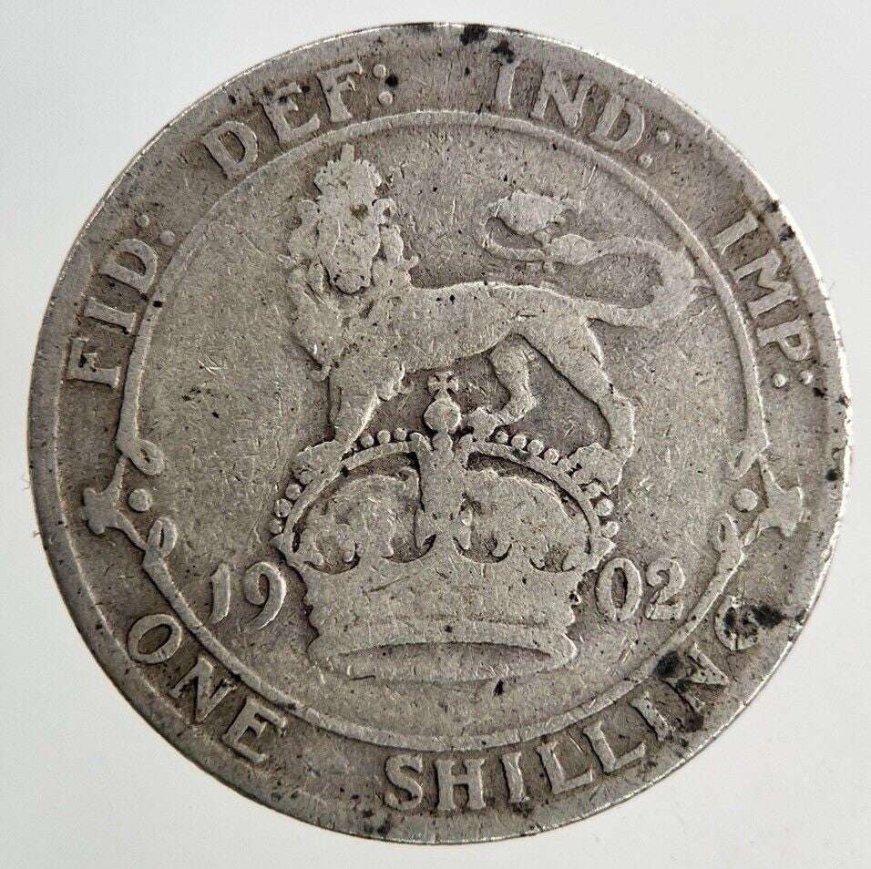 1902 Edward VII One Shilling Silver Coin | Collectable Grade