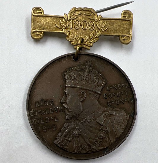 1902 London County Council Edward VII Attendance Medal | Collectable Grade a323 Classic World Coins
