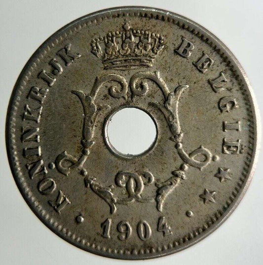 1904 Belgium 10 Centimes Coin | Fine Collectable Grade