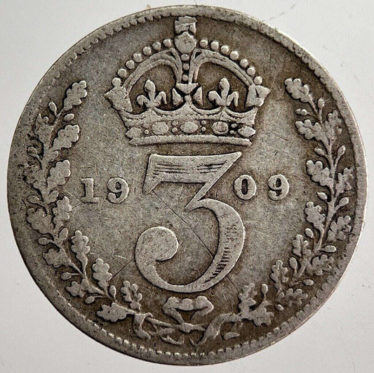 1909 Edward VII Threepence Silver Coin | Collectable Grade | a8715 Classic World Coins
