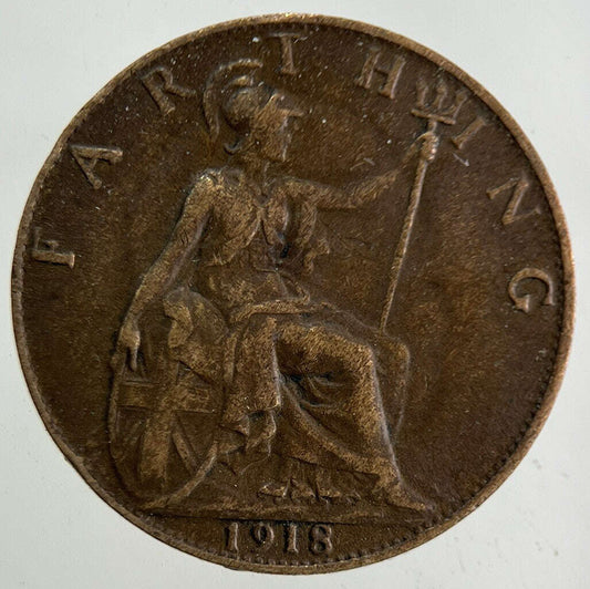 1918 George V Farthing Coin | Fine Collectable Grade Classic World Coins