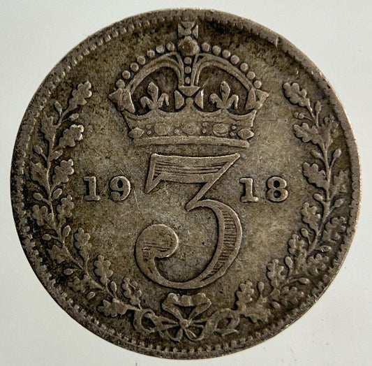1918 George V Threepence Silver Coin | Fine Collectable Grade Classic World Coins