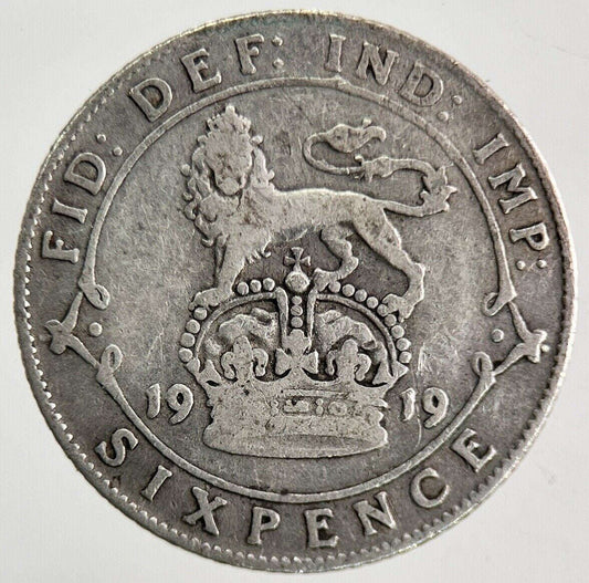 1919 George V Sixpence Silver Coin | Collectable Grade Classic World Coins