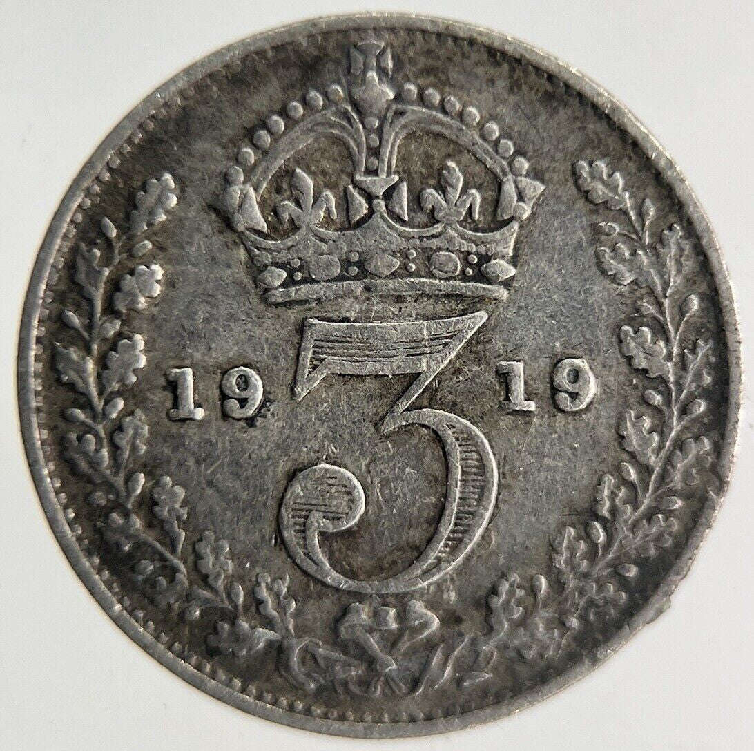 1919 George V Threepence Silver Coin | Fine Collectable Grade Classic World Coins
