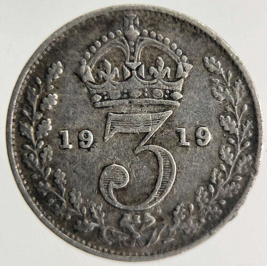 1919 George V Threepence Silver Coin | Fine Collectable Grade Classic World Coins