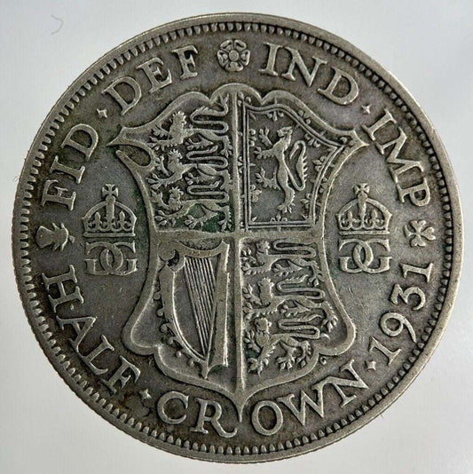 1931 George V Half - Crown Silver Coin | Fine Collectable Grade