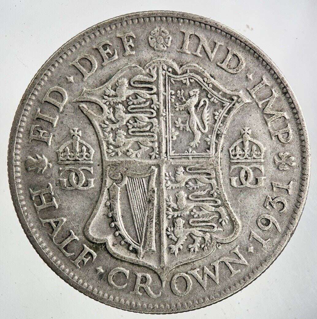1931 George V Half - Crown Silver Coin | Fine Collectable Grade