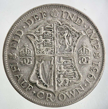 1931 George V Half - Crown Silver Coin | Fine Collectable Grade