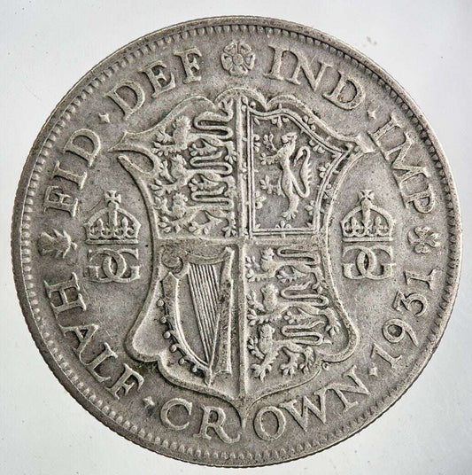 1931 George V Half - Crown Silver Coin | Fine Collectable Grade