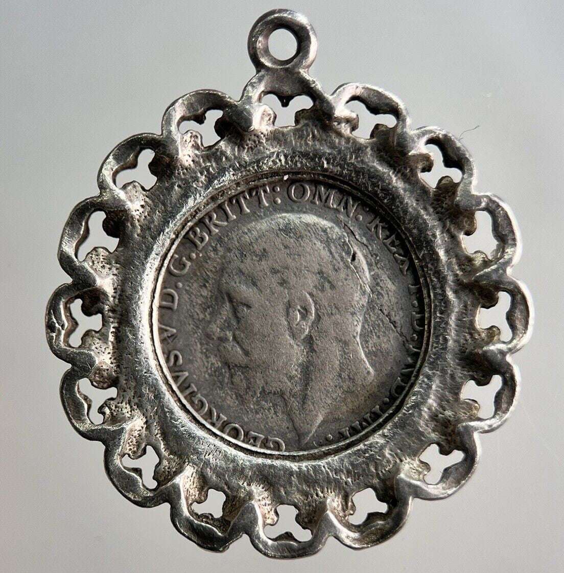 1931 George V Threepence Silver Coin Amulet Pendant | Collectable Grade | a3218