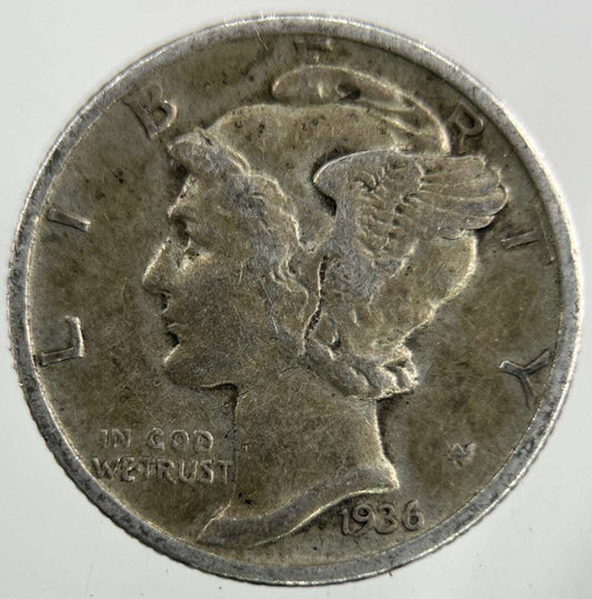 1936 US USA Mercury Dime Silver Coin | Collectable Grade