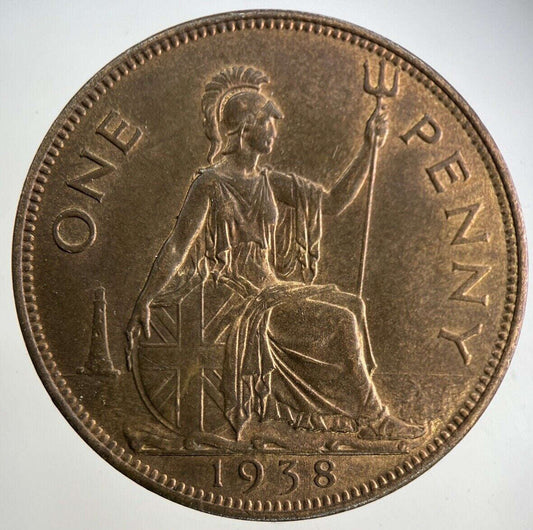 1938 George VI One Penny Coin | Very Fine Grade Classic World Coins