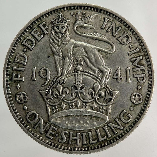 1941 George VI Shilling Silver Coin | Fine Collectable Grade