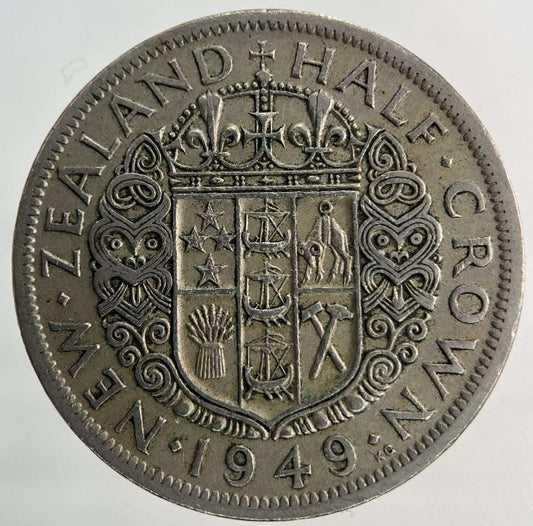 1949 New Zealand Half - Crown Coin | Fine Collectable Grade