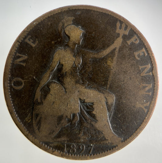 1897 Victoria One Penny Coin | Collectable Grade