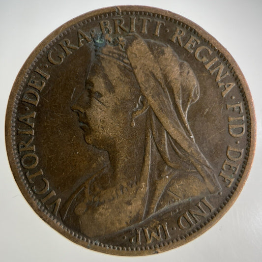1900 Victoria One Penny Coin | Collectable Grade