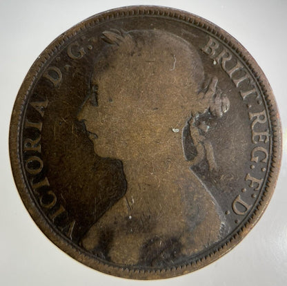 1891 Victoria One Penny Coin | Collectable Grade
