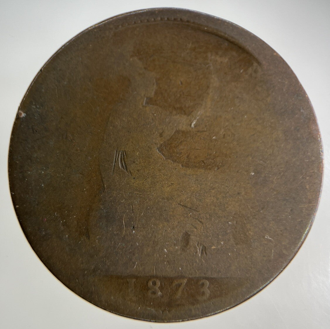 1873 Victoria One Penny Coin | Fair Grade