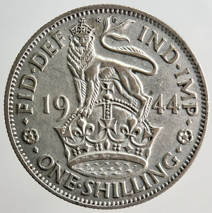 1944 George VI Shilling Silver Coin | Fine Collectable Grade | a3227