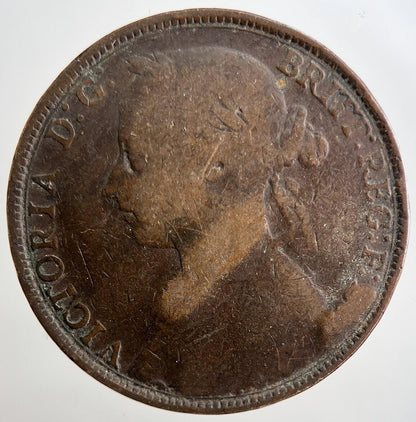 1889 Victoria One Penny Coin | Fair Grade | a3241