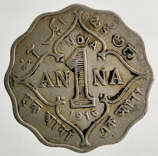 1916 India 1 Anna Coin | Collectable Grade | a9505