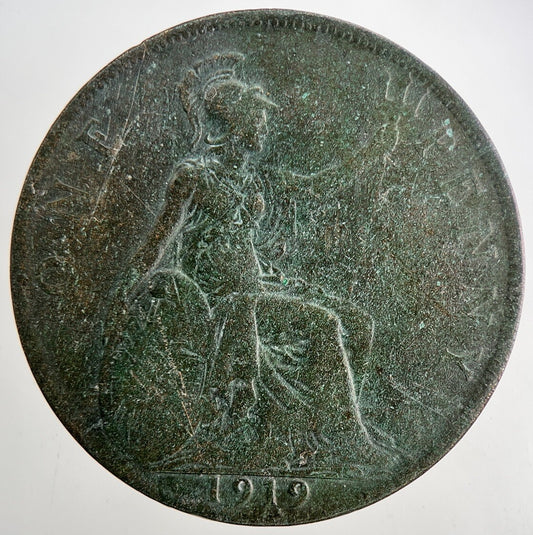 1919 George V One Penny British Coin | Collectable Grade | a9472
